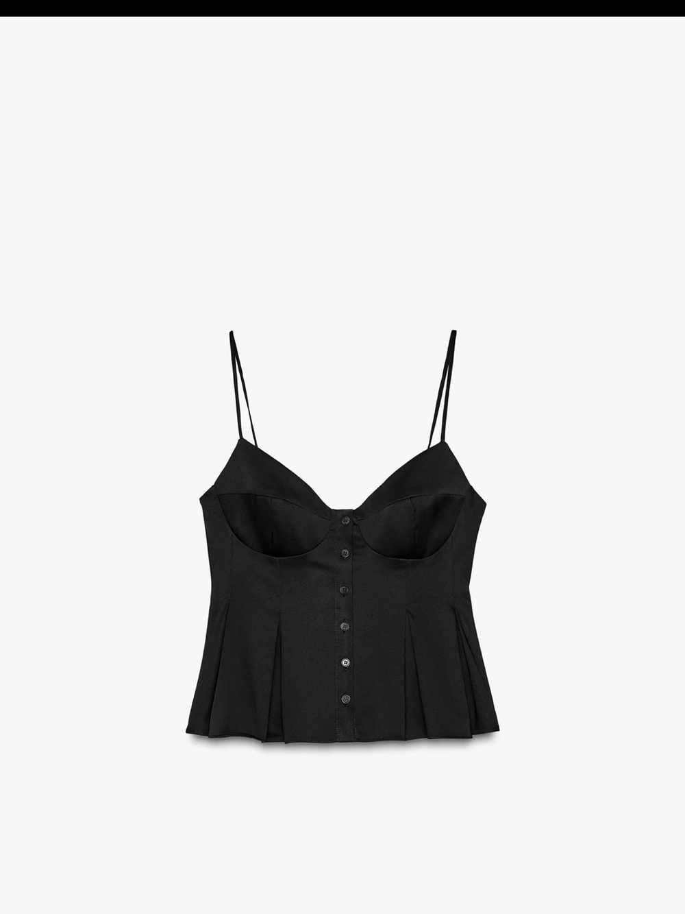 Zara Pleated Poplin Top